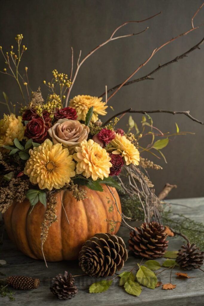 Fresh Pumpkin Floral Arrangement Class